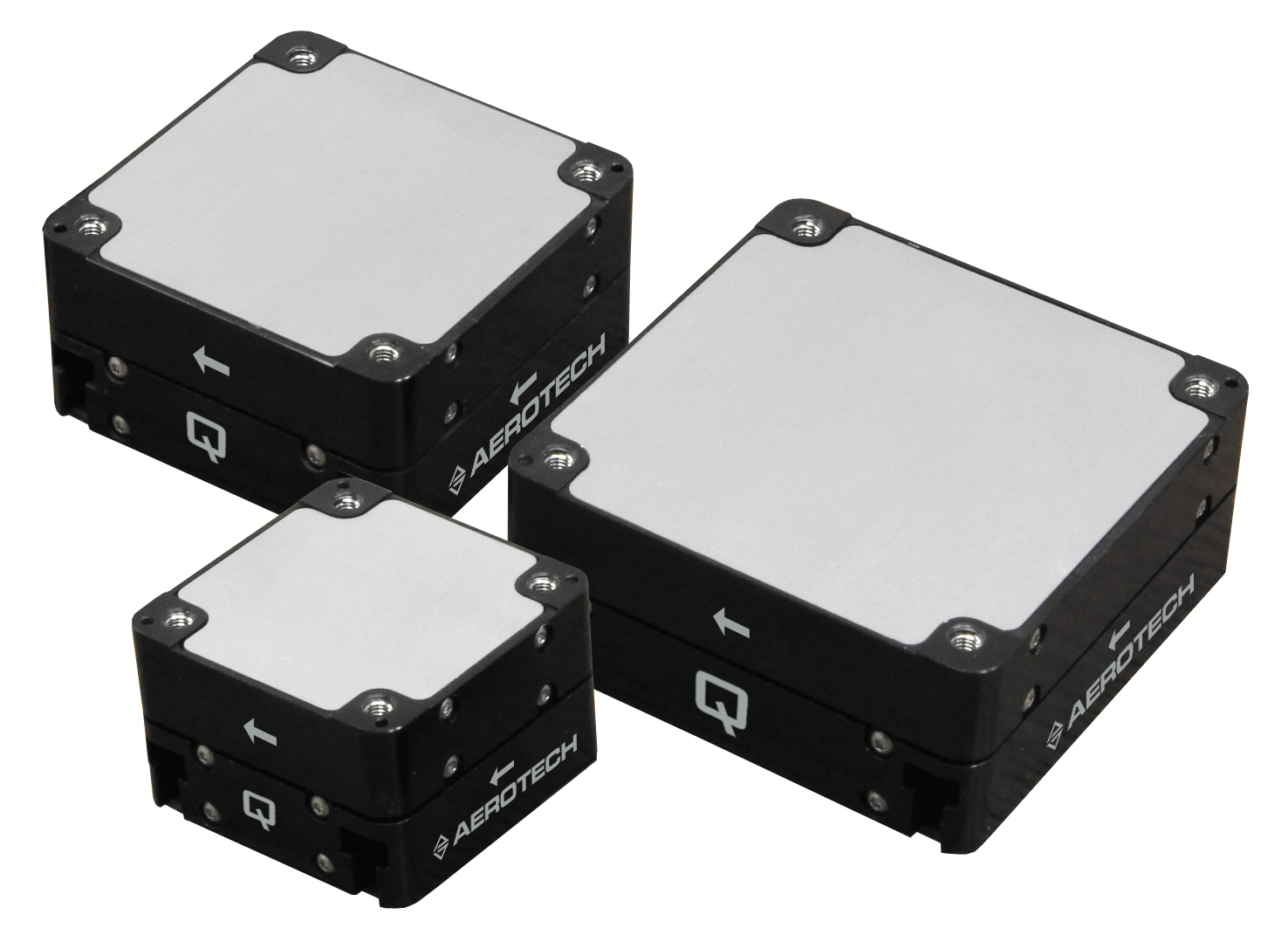 Shown here is an Aerotech QNP-XY series piezo nanopositioning stage with a travel from 100 to 600 μm. It has higher dynamics (resonant frequency and stiffness) than stages comparable in size and travel.