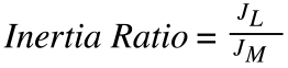 Motor Inertia Ratio