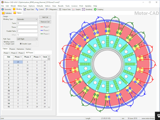 Motor-CAD EMag module for design of electric motor magnetics