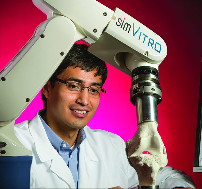 ATI Industrial Automation’s Force/Torque Sensors provide real time force feedback for a cutting-edge orthopedic simulator. The BioRobotics Laboratory at the Cleveland Clinic has created and launched a new robotics testing technology for orthopedic biomechanics research that integrates with ATI Multi-Axis Force/Torque Sensor systems. Real time force feedback control is at the core of this system’s control technologies. The sensor system measures all six components of force and torque and provides a common solution for force and torque control whether it is the lower loads required to articulate the smaller joints in the hand or higher loads required for knee or foot testing.