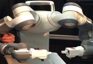ABB's Dual Arm Concept Robot was one of the demonstrations at the company's recent Technology Days event.  