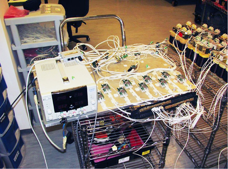 Shown here is the HALT setup to analyze the ruggedness of electrical components — Elmo G-BEE25/100 servo drives.