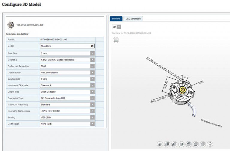 Encoder Products Company’s New Online 3D configurator now available