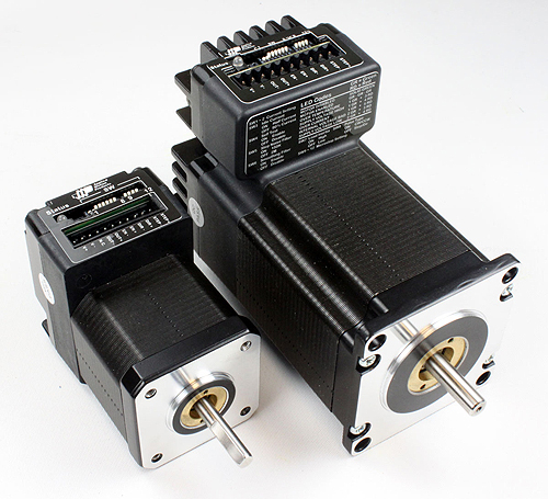 These are integrated drive and stepper motor units from Applied Motion that use idle-current reduction.