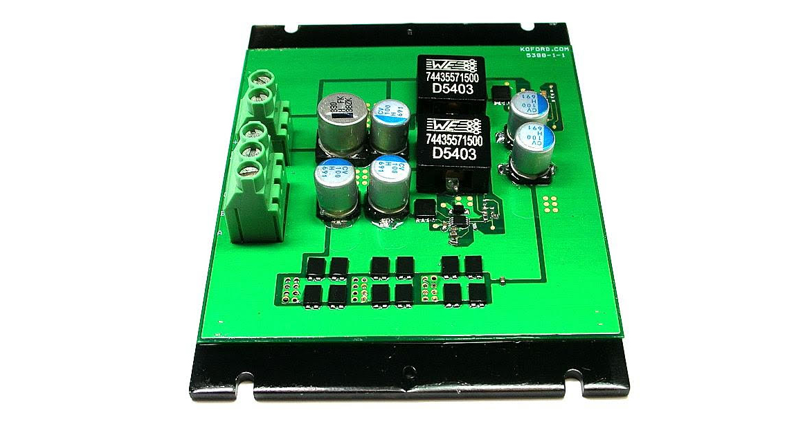 Threephase rectifier boards from Koford Engineering for brushless