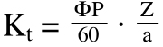 Tachogenerator constant equation