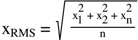RMS equation