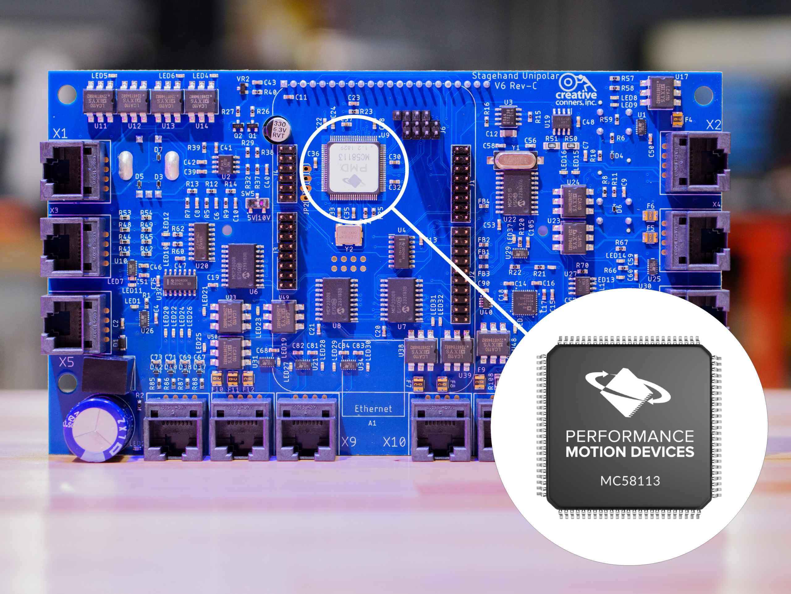 Motion control IC elevates stage automation for Creative Conners